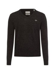 Gant sweter z dzianiny Mężczyźni czarny, M. Czarne swetry męskie GANT, m, bez wzorów, z dzianiny, bez kołnierzyka, bez ramiączek. Za 429.95 zł.