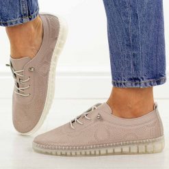 Beżowe skórzane półbuty damskie Filippo Dp7810/26. Brązowe półbuty damskie Filippo, na jesień, bez wzorów, z jeansu, casualowe, z okrągłym noskiem, bez obcasa, na płaskiej podeszwie, bez zapięcia. W wyprzedaży za 197.10 zł.