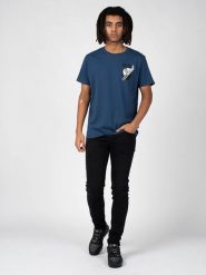 Pepe Jeans T-shirt "Rico" | PM507855 | Rico | Mężczyzna | Granatowy. Niebieskie t-shirty męskie Pepe Jeans, m, bez wzorów, z bawełny, bez kołnierzyka, bez ramiączek. W wyprzedaży za 89.00 zł.