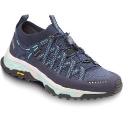 Buty turystyczne damskie Meindl Aruba Gore-Tex. Niebieskie obuwie trekkingowe damskie MEINDL, z gore-texu, bez zapięcia. W wyprzedaży za 668.85 zł.