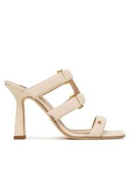 Elisabetta Franchi Klapki SA-44L-62E2-V620 Kremowy. Białe klapki damskie Elisabetta Franchi, bez wzorów, ze skóry, bez obcasa, bez zapięcia. Za 2,639.00 zł.