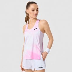 Top Head Spirit. Fioletowe topy damskie Head, bez wzorów, sportowe, bez kołnierzyka, bez ramiączek. W wyprzedaży za 207.00 zł.