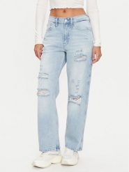 Tommy Jeans Jeansy Betsy DW0DW19618 Niebieski Straight Fit. Niebieskie jeansy damskie Tommy Jeans, bez wzorów, z bawełny. Za 519.99 zł.
