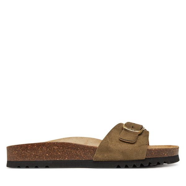 Klapki Scholl. Brązowe klapki damskie Scholl, bez wzorów, bez obcasa, bez zapięcia. Za 239.99 zł.