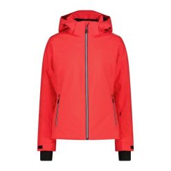 Kurtka narciarska z kapturem na zamek dla kobiet CMP. Białe kurtki sportowe damskie CMP, na zimę, bez wzorów, bez ramiączek, z kapturem, narciarskie. Za 551.45 zł.