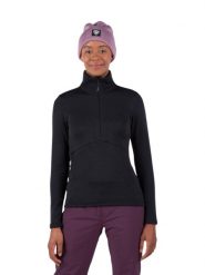 Bluza Rossignol W Blackside Fleece HZ czarna. Czarne bluzy damskie Rossignol, na jesień, s, bez wzorów, z elastanu, klasyczne, bez ramiączek, bez kaptura. Za 407.55 zł.