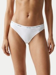 Calvin Klein Underwear Stringi LV00QD5357 Biały. Białe majtki damskie Calvin Klein Underwear, z bawełny. Za 79.99 zł.