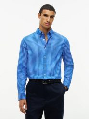 Tommy Hilfiger koszula codzienna Mężczyźni Regular Fit Bawełna niebieski, M. Niebieskie koszule męskie Tommy Hilfiger, m, bez wzorów, z bawełny, eleganckie, bez kołnierzyka, bez ramiączek. Za 329.95 zł.
