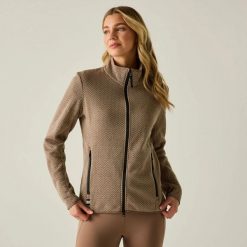 Damska bluza polarowa Elzie z zamkiem błyskawicznym. Niebieskie bluzy damskie Regatta, bez wzorów, z dzianiny, bez ramiączek, bez kaptura. Za 257.00 zł.