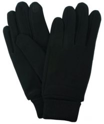 Sportowe Rękawiczki ze Ściągaczem - Czarne. Czarne rękawiczki męskie Em men's accessories, na jesień, bez wzorów, z poliesteru. Za 99.00 zł.