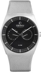 Zegarek męski Obaku Denmark V176GMCBMC srebrny. Szare zegarki męskie OBAKU, bez wzorów, srebrne. Za 496.80 zł.