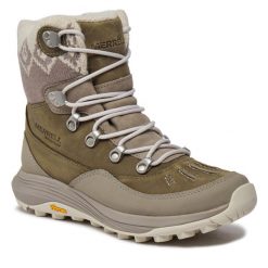Śniegowce Merrell. Szare śniegowce damskie Merrell, bez zapięcia. Za 809.99 zł.