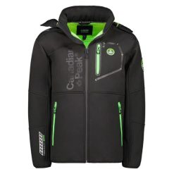 Kurtka wodoodporna Canadian Peak Royauteak 068. Czarne kurtki męskie Canadian Peak, l, bez wzorów, eleganckie, bez kaptura. Za 322.50 zł.