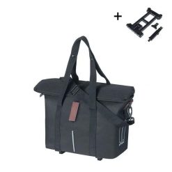 Torba na kierownicę z hakiem Basil City Mik KF. Czarne torby sportowe męskie BASIL, bez wzorów, z materiału, na ramię. Za 374.49 zł.