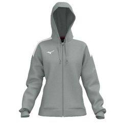 Bluza damska z kapturem Mizuno Team RB Track. Szare bluzy damskie Mizuno, l, bez wzorów, z materiału, sportowe, bez ramiączek, z kapturem. Za 197.00 zł.