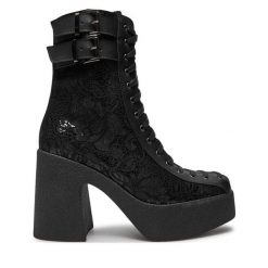 Botki Altercore. Czarne botki damskie Altercore, bez wzorów, bez obcasa, na słupku, bez zapięcia. Za 639.99 zł.