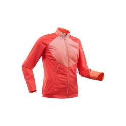 Bluza narciarska XC S 550 damska. Czerwone bluzy damskie INOVIK, s, bez wzorów, z elastanu, bez ramiączek, bez kaptura. Za 259.99 zł.