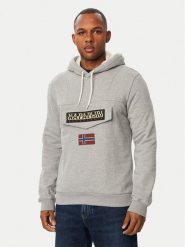 Napapijri Bluza Burgee Wint 4 NP0A892T Szary Regular Fit. Szare bluzy męskie Napapijri, m, bez wzorów, z bawełny, bez ramiączek, bez kaptura. Za 529.99 zł.