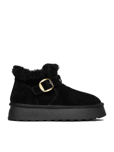 Badura Śniegowce EO-CALI-TS6287-01 Czarny. Czarne śniegowce damskie Badura, ze skóry, bez zapięcia. Za 249.99 zł.