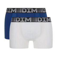 Zestaw 2 bokserków DIM 3D Flex Air Sport. Białe bielizna sportowa męska DIM, m, bez wzorów. Za 222.00 zł.