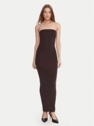 Wolford Sukienka wieczorowa 50795 Brązowy Slim Fit. Brązowe sukienki damskie Wolford, s, bez wzorów, z syntetyku, wizytowe, bez kołnierzyka, bez ramiączek. Za 1,079.00 zł.