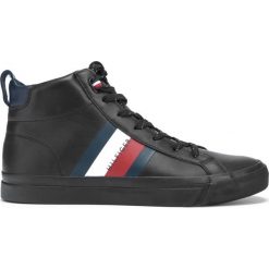 Tommy Hilfiger Tenisówki Czarny. Czarne trampki męskie Tommy Hilfiger, bez wzorów, z materiału, bez zapięcia. Za 521.95 zł.