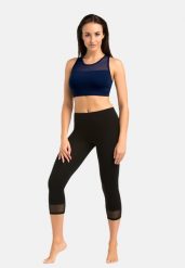 Legginsy na fitness damskie Teyli Glamo 3/4. Czarne legginsy damskie Teyli, bez wzorów, z bawełny. Za 99.95 zł.