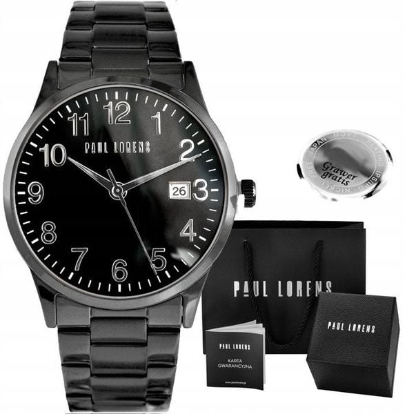 Zegarek męski Paul Lorens PABLO-1A5c Z GRAWEREM. Zegarki męskie Paul Lorens, bez wzorów. Za 169.00 zł.