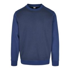 Bluza Urban Classics 2-tone fake raglan crew. Niebieskie bluzy męskie Urban Classics, m, bez wzorów, z polaru, eleganckie, bez ramiączek, bez kaptura. Za 191.00 zł.