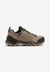 Beżowe Buty Sportowe w Trekkingowym Stylu z Ozdobnymi Przeszyciami Sarilsae. Brązowe buty sportowe męskie Born2be, bez wzorów, z jeansu, bez zapięcia. Za 169.99 zł.