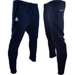 Spodnie dresowe Real Madryt Premium. Niebieskie spodnie sportowe męskie REAL MADRID, xl, bez wzorów, z dresówki, do piłki nożnej. W wyprzedaży za 191.13 zł.