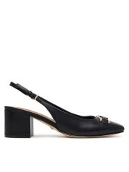 Guess Czółenka FLTCDE LEA05 Czarny. Czarne czółenka damskie Guess, z aplikacjami, ze skóry, bez obcasa, bez zapięcia. Za 444.00 zł.
