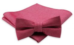 Czerwono-Biała Mucha + Taka Sama Poszetka Alties, Męska. Czerwone krawaty i muchy Alties, bez wzorów, eleganckie. Za 54.00 zł.