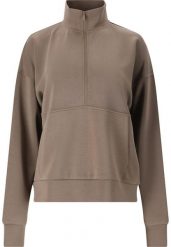 Kobieca bluza półzipowana Athlecia Jillnana. Brązowe bluzy damskie Athlecia, bez wzorów, z materiału, eleganckie, bez ramiączek, bez kaptura. Za 276.50 zł.