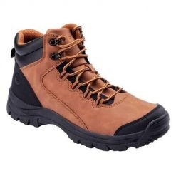 Buty trekkingowe męskie Hi-Tec Renar Mid. Brązowe trekkingi męskie Hi-tec, z gumy, za kostkę, bez zapięcia. Za 295.99 zł.
