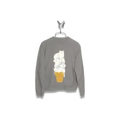 Bluza Kocie Lody Męska. Szare bluzy damskie Failfake, m, bez wzorów, bez ramiączek, bez kaptura. Za 170.00 zł.