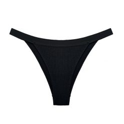 Figi z wycięciem na biodrach eleganckie i wygodne Claude. Niebieskie majtki damskie Intica, z materiału. Za 69.00 zł.