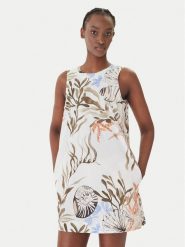 Marella Sukienka codzienna Sultano 2613221322 Biały Regular Fit. Białe sukienki damskie Marella, na co dzień, bez wzorów, z bawełny, bez kołnierzyka, bez ramiączek, proste. Za 984.99 zł.