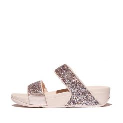 Klapki damskie FitFlop Lulu Multi-Tonal Glitter. Czerwone klapki damskie FIT FLOP, bez wzorów, bez obcasa, bez zapięcia. Za 378.00 zł.