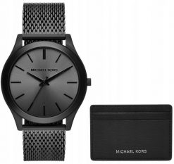 Zegarek Męski + Etui na karty MICHAEL KORS MK1085SET + BOX. Zegarki męskie Michael Kors, bez wzorów. Za 508.04 zł.