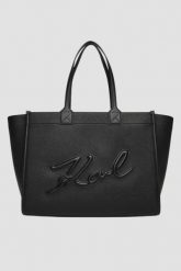 KARL LAGERFELD Czarna shopperka Skuare Tote. Czarne shopperki damskie KARL LAGERFELD, bez wzorów, bez dodatków. W wyprzedaży za 655.99 zł.