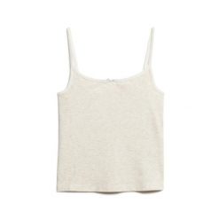 Damski tank top Superdry. Białe topy damskie Superdry, bez wzorów, bez kołnierzyka, bez ramiączek. Za 111.60 zł.