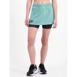 Spódnico-szorty Damskie do Biegania-Trail ZIPRUN SKIRT 3 IN 1. Zielone szorty damskie BODYCROSS, bez wzorów. Za 322.99 zł.
