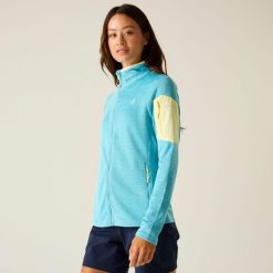 Damska bluza polarowa Torrek II z zamkiem błyskawicznym. Niebieskie bluzy damskie Dare 2B, m, bez wzorów, z dzianiny, bez ramiączek, bez kaptura. Za 183.99 zł.