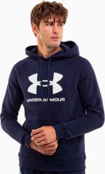 Under Armour Bluza męska Under Armour Rival Fleece Logo HD granatowa 1379758 410 M. Bluzy męskie Under Armour, m, bez wzorów, bez ramiączek, bez kaptura. Za 324.72 zł.