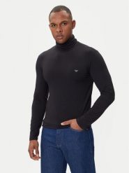 Emporio Armani Underwear Golf EM000388 AF14988 UC001 Czarny Slim Fit. Czarne swetry męskie Emporio Armani Underwear, m, bez wzorów, bez kołnierzyka, bez ramiączek. Za 319.99 zł.