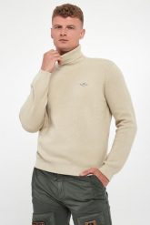 Golf męski wełniany AERONAUTICA MILITARE. Swetry męskie Aeronautica Militare, l, bez wzorów, z wełny, bez kołnierzyka, bez ramiączek. Za 639.00 zł.