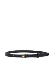 Tommy Hilfiger Pasek Th Logo 1.5 AW0AW18275 Czarny. Czarne paski damskie Tommy Hilfiger, bez wzorów, ze skóry. Za 209.99 zł.