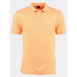 Koszulka Polo męska BOSS Passenger Light/Pastel Orange slim fit pomarańczowa. Brązowe koszulki sportowe męskie Hugo Boss, m, bez wzorów, bez ramiączek. Za 219.00 zł.