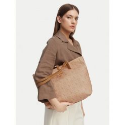 Torebka U.S. Polo Assn. Brązowe shopperki damskie U.S. Polo Assn., bez wzorów, bez dodatków. Za 149.99 zł.